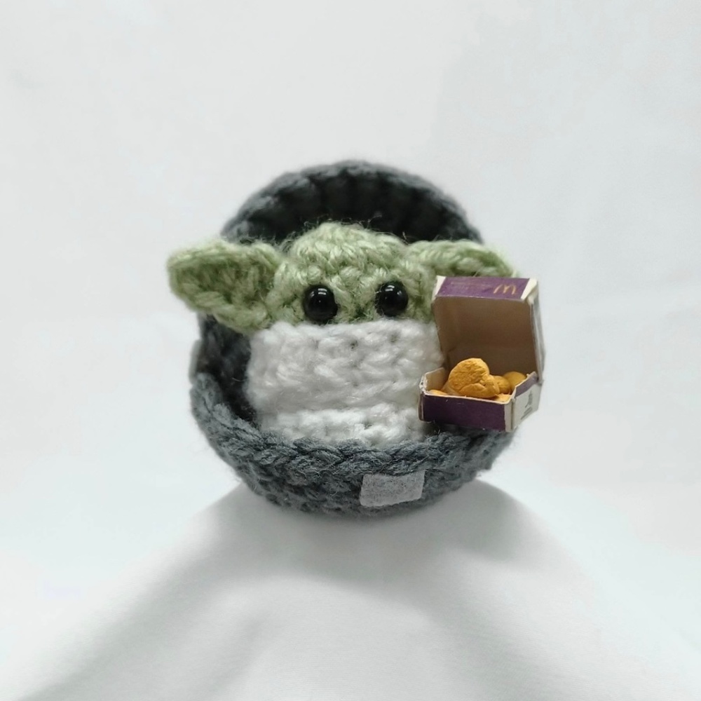 Baby Yoda ornament stuffed animal Amigurumi plush toy Chicken Nuggets Nuggies